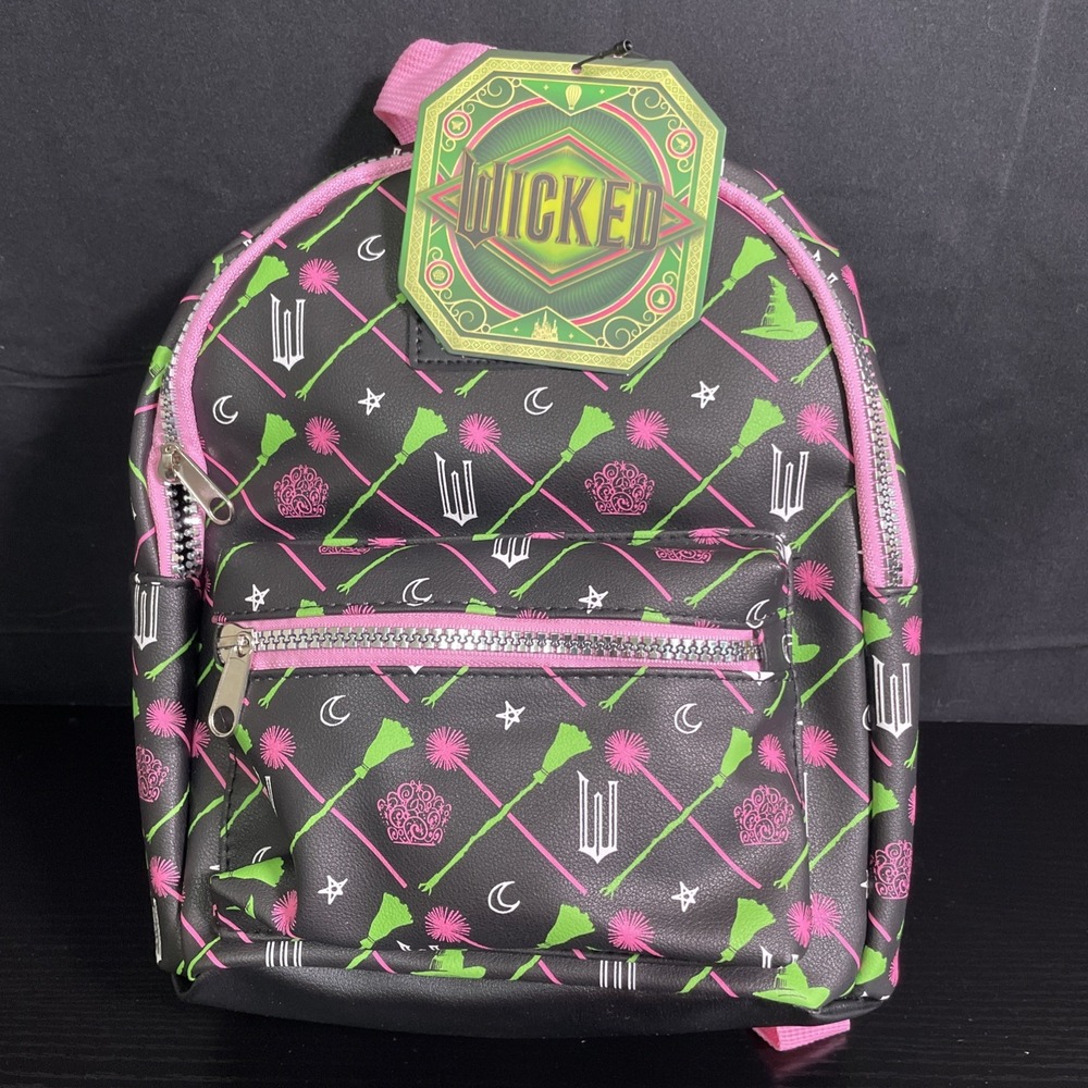 Licensed Wicked Mini Backpack Glinda Elphaba Purse Handbag Movie Pink Green NWT